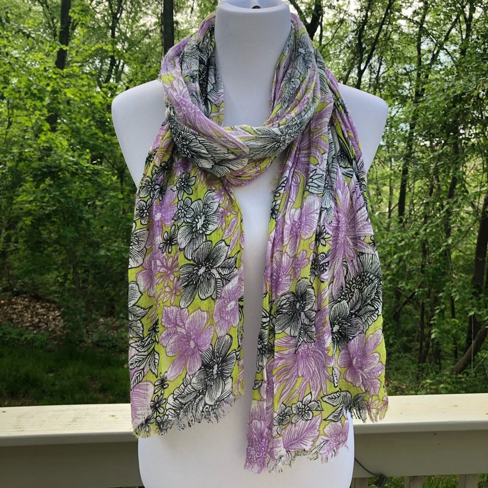 Floral Print Casual Scarf